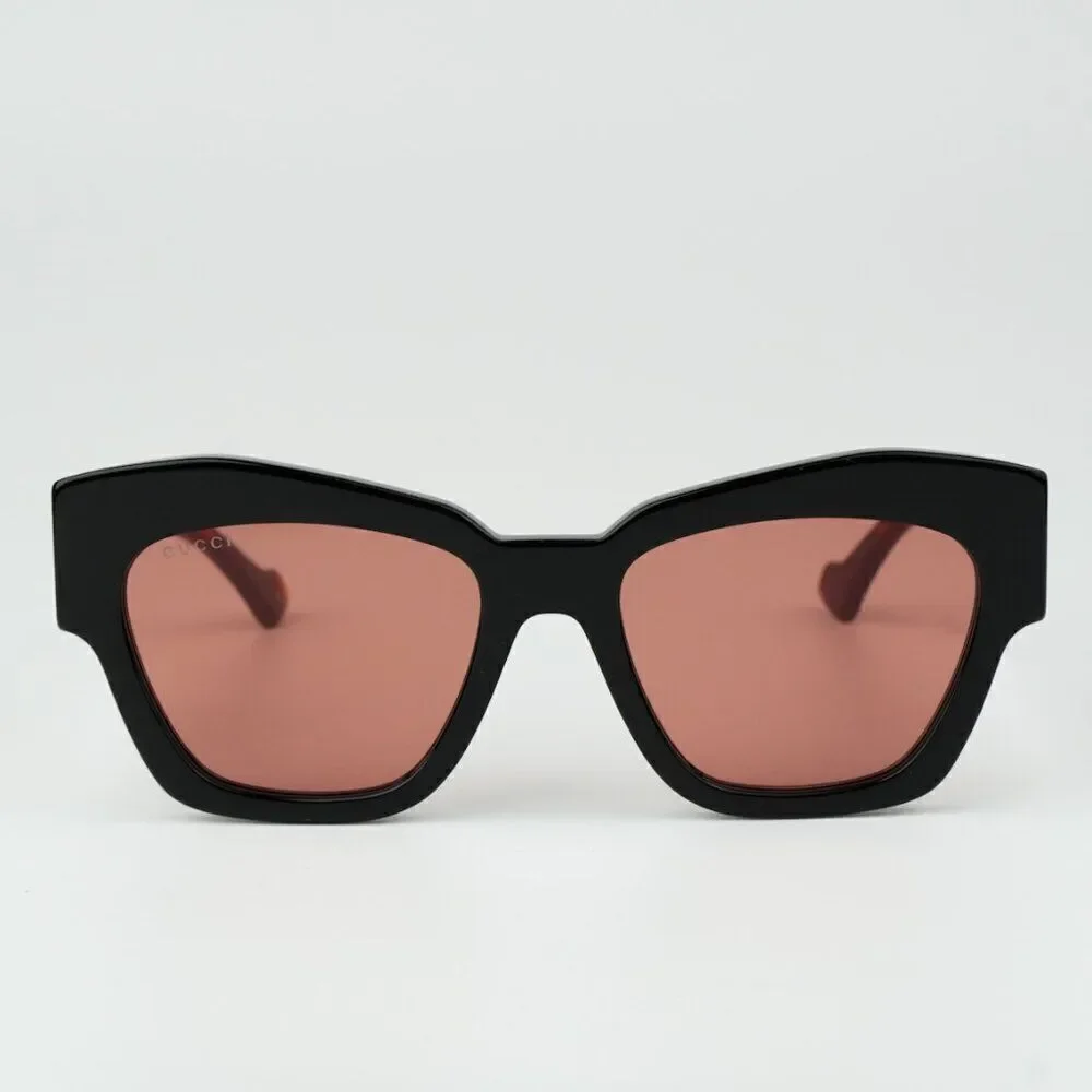 NEW Gucci GG1422S 005 Black Havana Rust Square Women Sunglasses GG 1422S